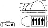 Палатка ACAMPER MONSUN 4-х местная, 135+220х225х140/125, фото 3