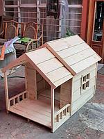 Будка для собаки деревянная "ШарикоFF №11 М" с террасой  утепленная