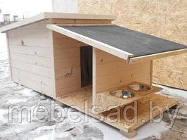 Будка для собаки деревянная "ШарикоFF №12 XL" с террасой  утепленная
