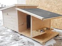 Будка для собаки деревянная "ШарикоFF №12 L" с террасой утепленная
