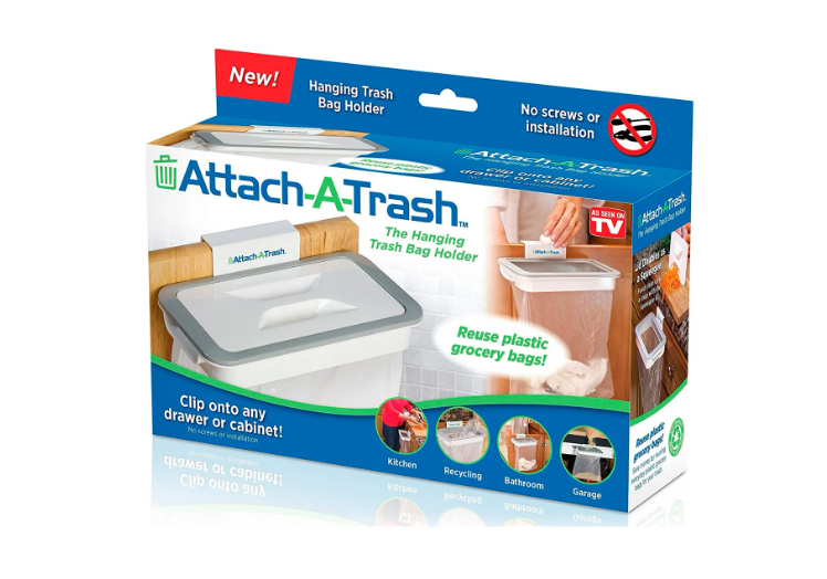 Держатель для мусорного пакета Attach-A-Trash с крышкой - фото 9 - id-p184090851
