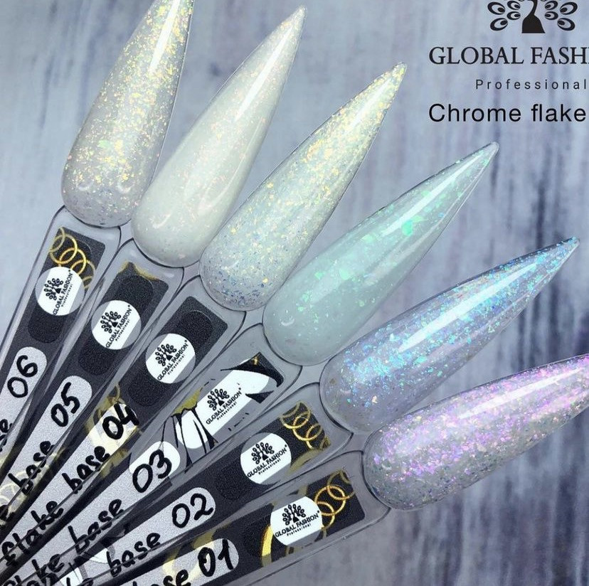 Global Fashion chrome flake base 8ml - фото 1 - id-p184091545