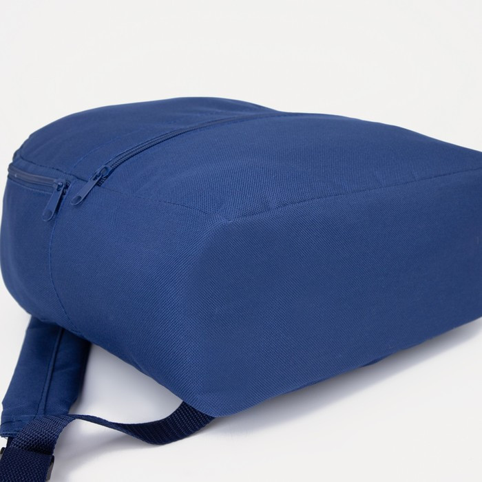 Рюкзак на молнии, наружный карман, цвет синий - фото 3 - id-p184093192