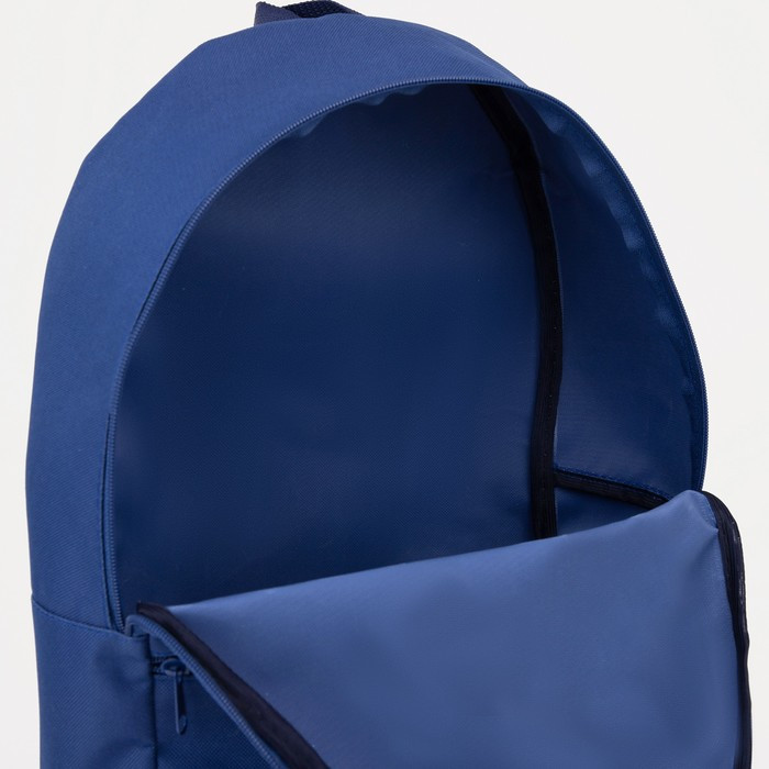Рюкзак на молнии, наружный карман, цвет синий - фото 4 - id-p184093192