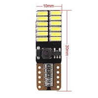 Лампа светодиодная RUNOAUTO W5W 24SMD с обманкой биполярная плоская 00740RA