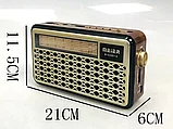 Радиоприемник Meier M-522BT-S, USB, microSD, Bluetooth, солнечная панель, USB лампа, серый, фото 2