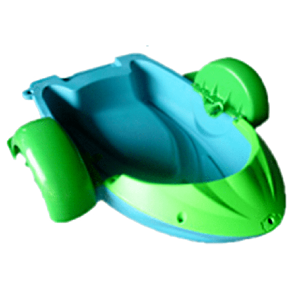 Механическая бамперная лодка «Катамаран» 113*108*23 см, цвет голубой с зеленым