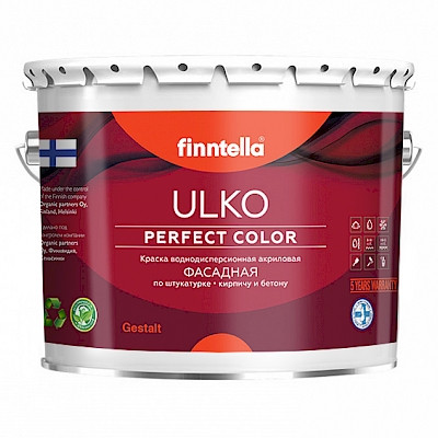 Краска ULKO фасадная, матовая, стойкая к мытью (2,7л) 3,9 кг (Finntella, Финляндия) - фото 2 - id-p184099914