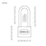 Замок навесной ЗН-800дд-32(38,50,60,70) мм (3кл.) НОРА-М, фото 2