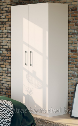 Шкаф 2-дверный распашной (платяной) Аврора Империал белый
