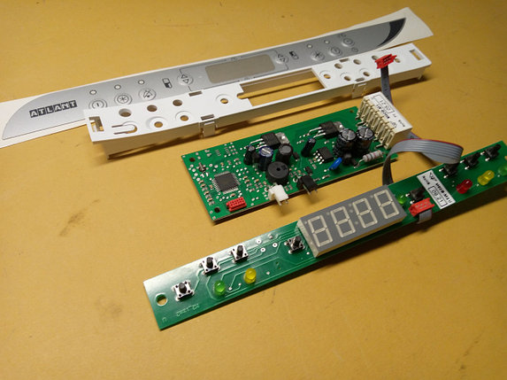 Комплект модуль управления и модуль индикации холодильника Атлант в комплекте код H60B-M1, H60B-M2 + шлейф, фото 2