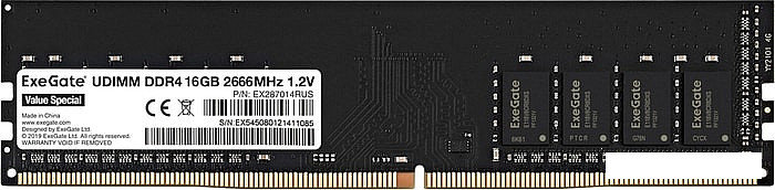 Оперативная память ExeGate Value Special 16GB DDR4 PC4-21300 EX287014RUS, фото 2