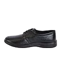 Туфли мужские на шнуровке черные иск. кожа, фото 2