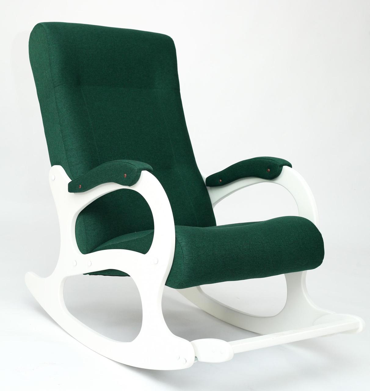 Кресло-качалка Бастион-2 Bahama emerald ноги белые - фото 1 - id-p184102183