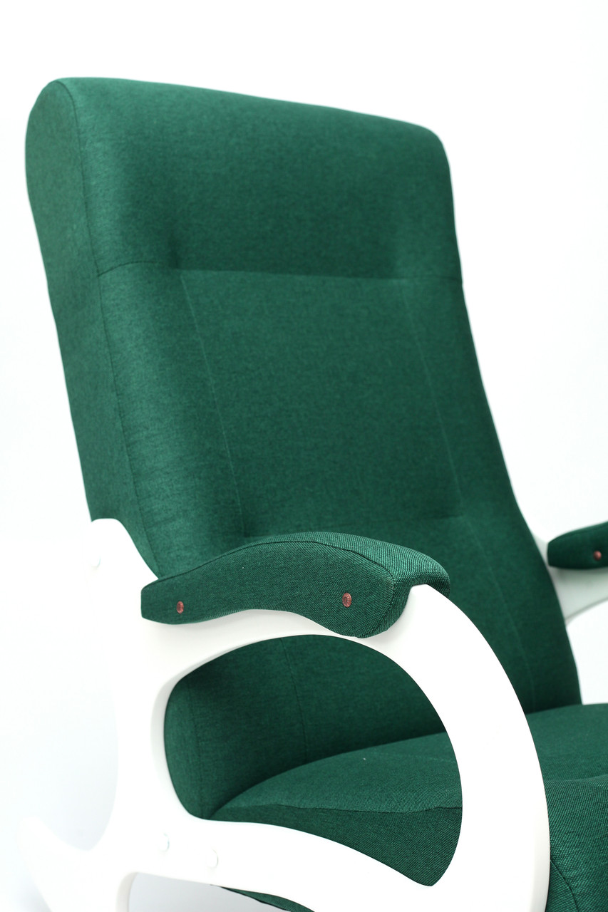 Кресло-качалка Бастион-2 Bahama emerald ноги белые - фото 2 - id-p184102183