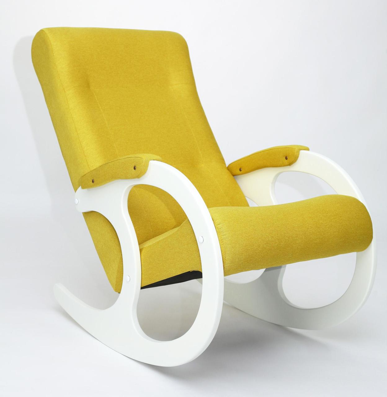 Кресло-качалка Бастион-3 Bahama yellow ноги белые - фото 1 - id-p184102175