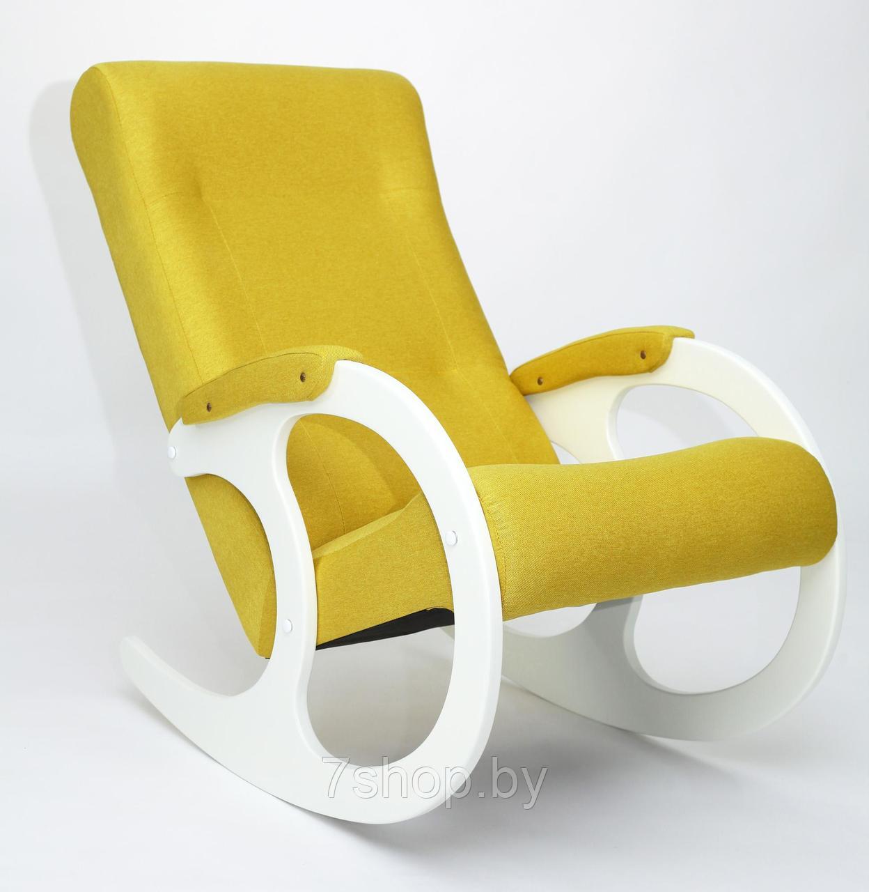 Кресло-качалка Бастион-3 Bahama yellow ноги белые - фото 1 - id-p184122382
