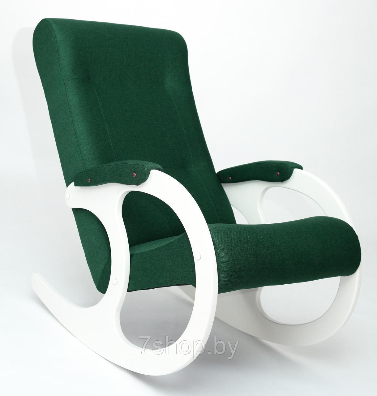 Кресло-качалка Бастион-3 Bahama emerald ноги белые - фото 1 - id-p184122385