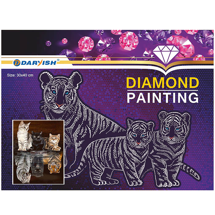 Алмазная живопись "Darvish" 30*40см Преображение котят - фото 6 - id-p184123626