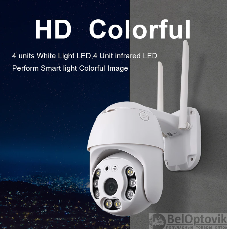 Уличная Wifi 1080P IP 66 Smart камера YH-5V с микрофоном, ночное видение голосовой сигнал тревоги - фото 10 - id-p184123680