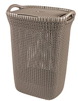 Корзина бельевая KNIT LAUNDRY HAMPER, 57л, темно-коричневый