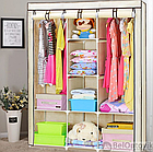 Складной шкаф Storage Wardrobe mod.88130  130 х 45 х 175 см. Трехсекционный Изумрудный, фото 5