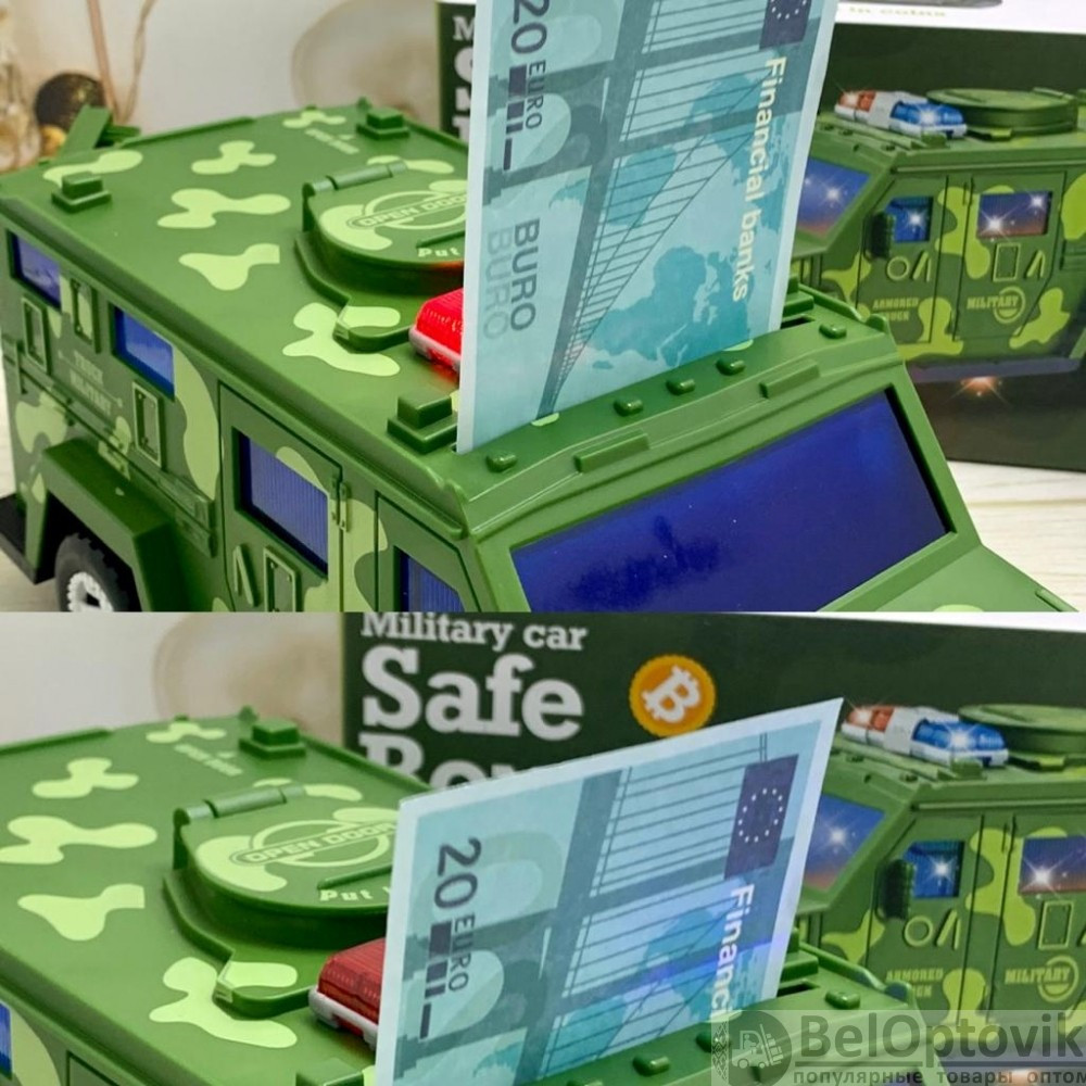 Военная машинка сейф копилка Military Car Safe Box - фото 2 - id-p183383247