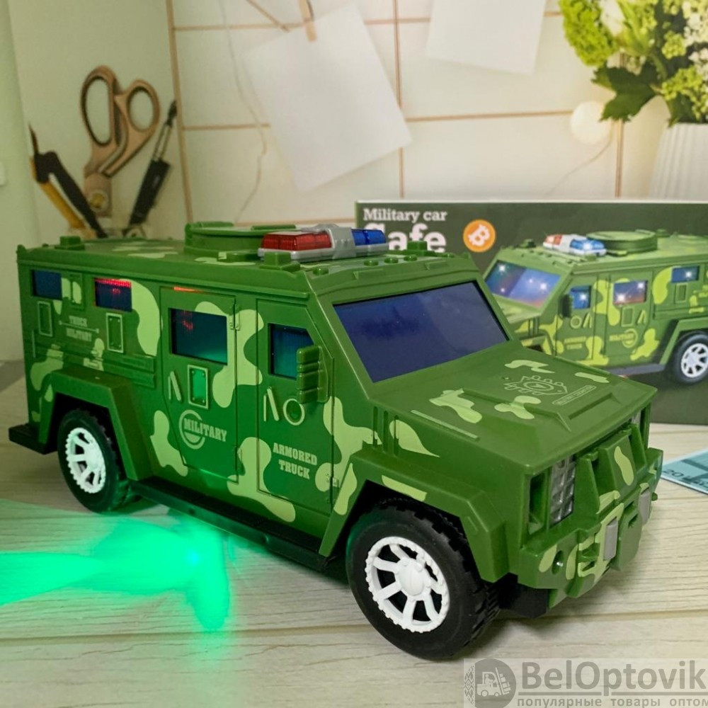 Военная машинка сейф копилка Military Car Safe Box - фото 6 - id-p183383247