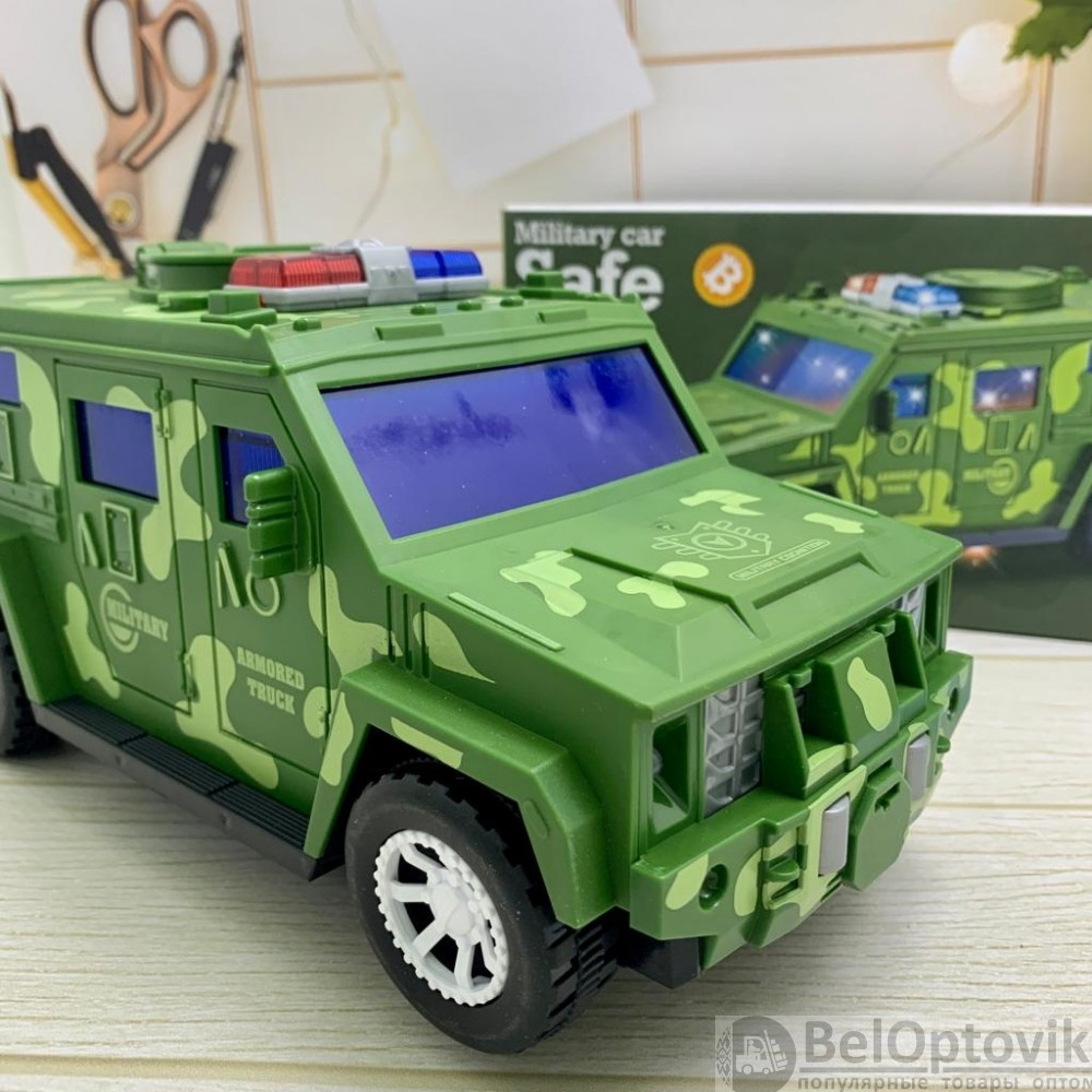 Военная машинка сейф копилка Military Car Safe Box - фото 9 - id-p183383247