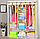 Складной шкаф Storage Wardrobe mod.88130  130 х 45 х 175 см. Трехсекционный Ярко синий с белыми полками, фото 5