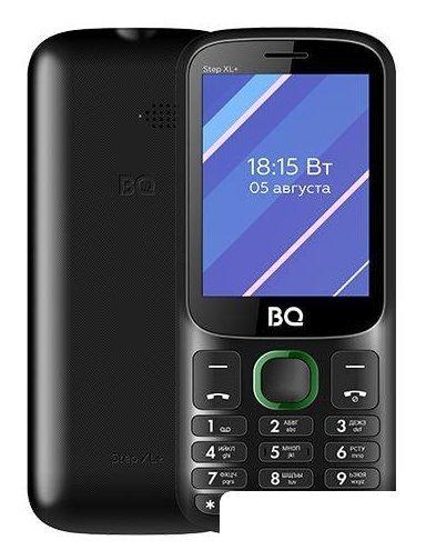 Кнопочный телефон BQ-Mobile BQ-2820 Step XL+ (черный/зеленый)