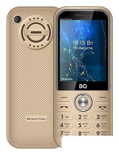 Кнопочный телефон BQ-Mobile BQ-2826 Boom Power (золотистый)