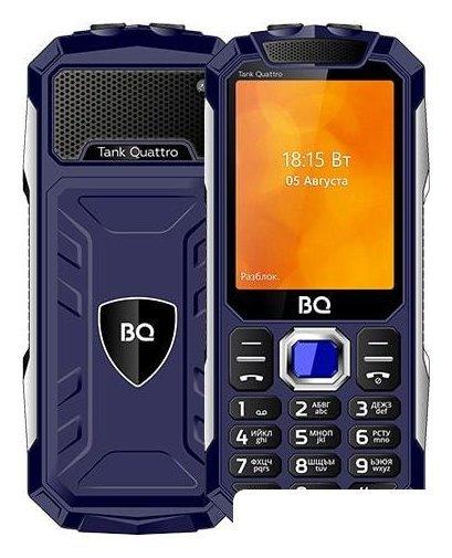 Кнопочный телефон BQ-Mobile BQ-2819 Tank Quattro (синий)