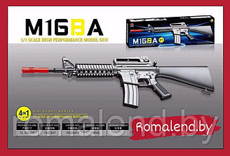Детская штурмовая винтовка M16BA, 4 вида пулек (пластиковые, резиновые, гидрогелевые и мягкие)