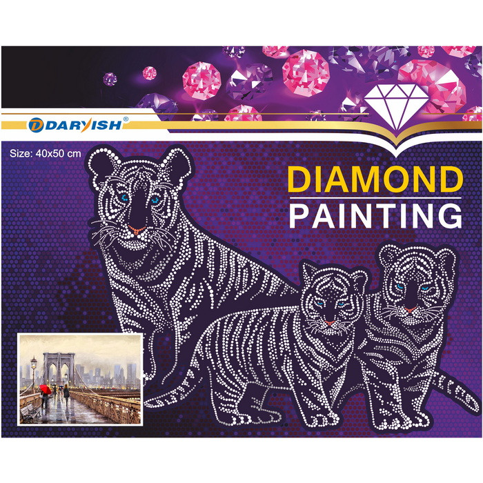 Алмазная живопись "Darvish" 40*50см Влюбленные на мосту - фото 7 - id-p184162565