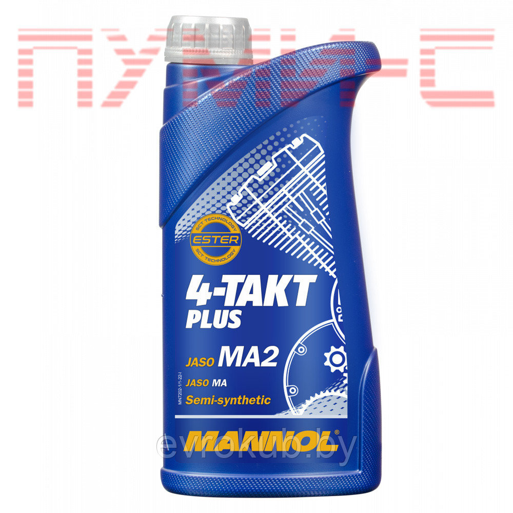 Масло моторное для мототехники MANNOL 4-Takt Plus 10W-40 (7202) (1 литр)