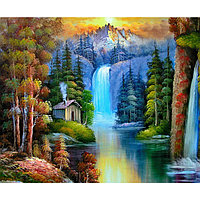 Алмазная живопись 40*50 см, водопады