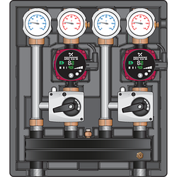 Насосная группа Meibes Kombimix MK (ST)/MK (ST)) с насосом Grundfos UPM3 Hybrid 15-70 PWM