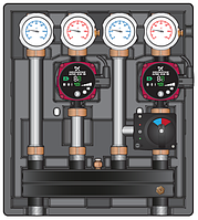 Насосная группа Meibes Kombimix UK/MK (STM) с насосом Grundfos UPM3 Hybrid 15-70 PWM