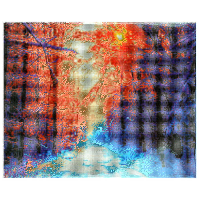 Алмазная живопись "Darvish" 40*50см Зима в лесу - фото 5 - id-p184162893