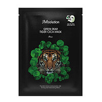Тканевая регенерирующая маска для лица с центеллой JMsolution Green Dear Tiger Cica Mask