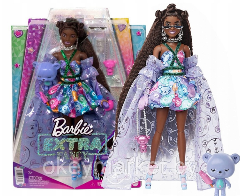 Кукла Barbie Экстра Fancy с мишкой HHN13, фото 2