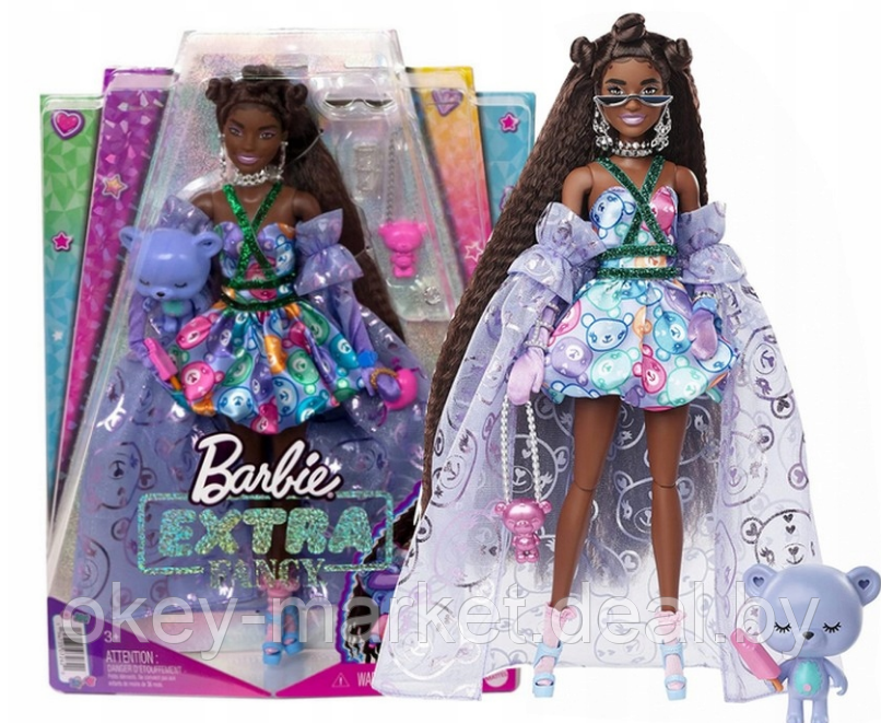 Кукла Barbie Экстра Fancy с мишкой HHN13 - фото 1 - id-p184174244