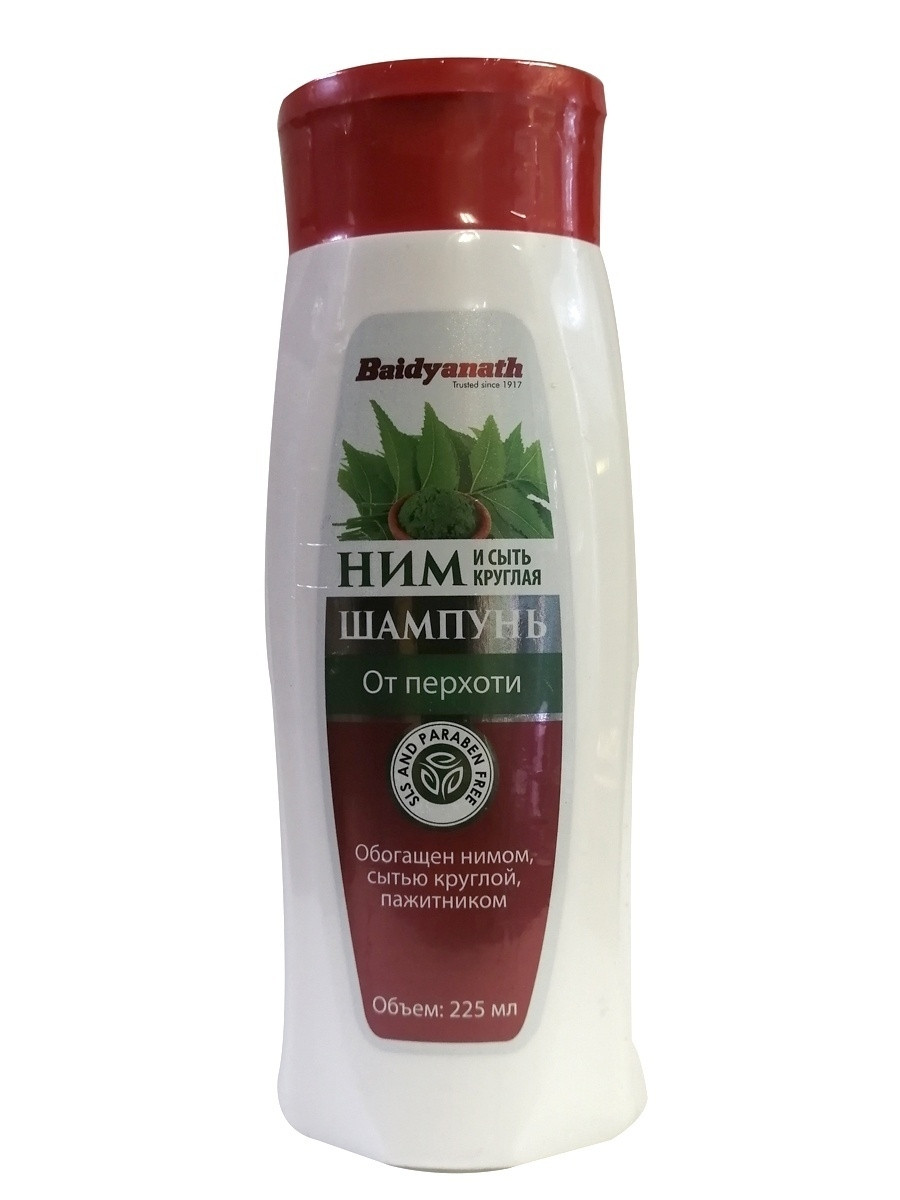 Шампунь Ним и Сыть круглая против перхоти Baidyanath, 225 мл Индия