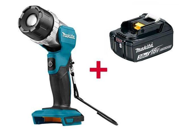 Аккум. фонарь MAKITA DML 808 + АКЦИЯ (1 аккумулятор) (14.4/18.0 В, 1 акк. 3.0 А/ч, 190 Лм, вес 0.65 кг), фото 2