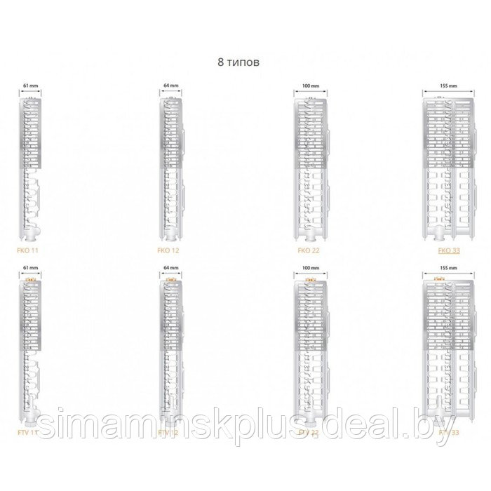 Радиатор стальной KERMI Profil-K FK O 12, 500 x 1000 мм, боковое подключение - фото 4 - id-p184216142