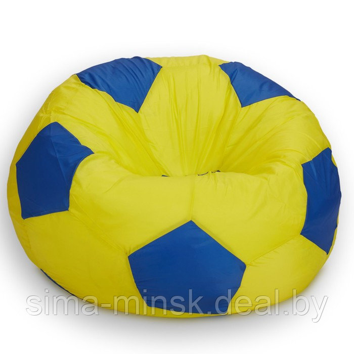 Кресло-мешок Мяч, размер 70 см, ткань оксфорд, цвет жёлтый, синий - фото 1 - id-p184223630
