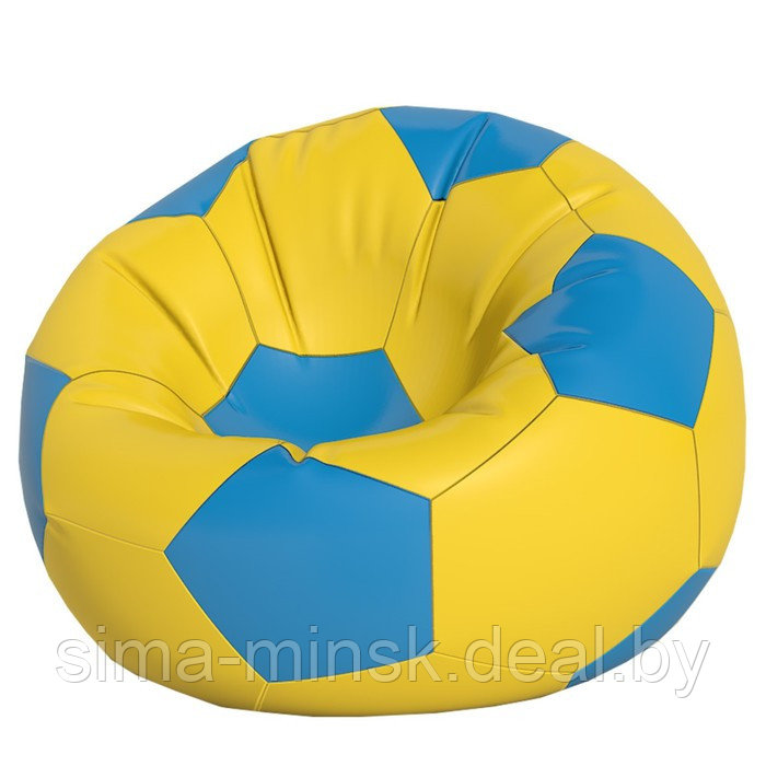 Кресло-мешок Мяч, размер 70 см, ткань оксфорд, цвет жёлтый, голубой - фото 1 - id-p184223631