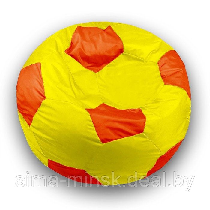 Кресло-мешок Мяч, размер 70 см, ткань оксфорд, цвет жёлтый, оранжевый - фото 1 - id-p184223632