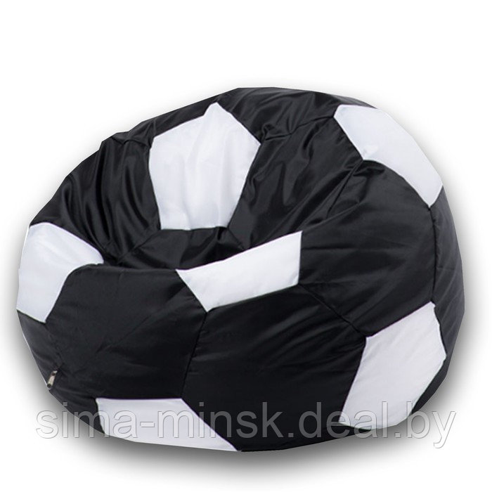 Кресло-мешок Мяч, размер 70 см, ткань оксфорд, цвет чёрный, белый - фото 1 - id-p184223644